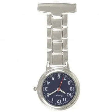 Easy Read Engraved Blue Nurse Fob Watch Chrome R1101.16 - Engraveitnow Ltd