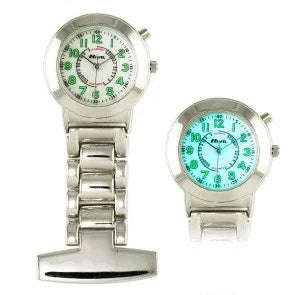 Nurses Watch with EL Backlight - Engraved Fob Watch Chrome R1101EL - Engraveitnow Ltd