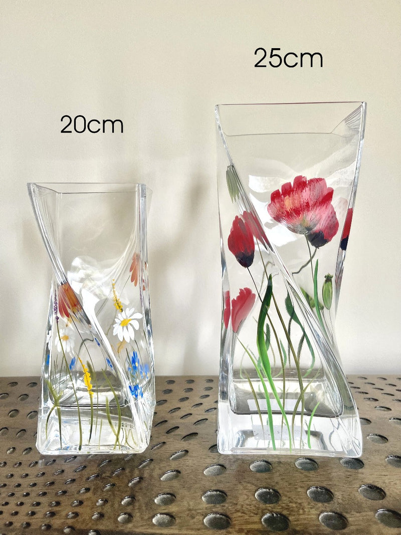 Nobile Wild Poppy Twist Vase - Large 25cm