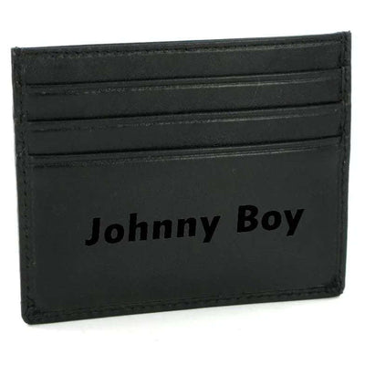 Visconti Monza MZ1 Pompei Black Italian Leather Credit Card Holder - Engraveitnow Ltd