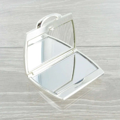 Ladies Mirror Handbag Shape Silver Plated - Engraveitnow Ltd