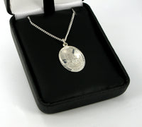 Oval St. Christopher with 18" Curb Chain & Presentation Box