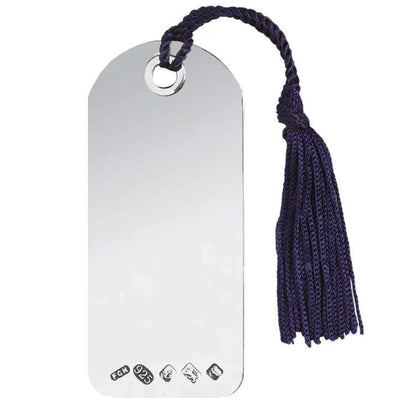 Bookmark, round top 925 silver with tassle 8093 - Engraveitnow Ltd