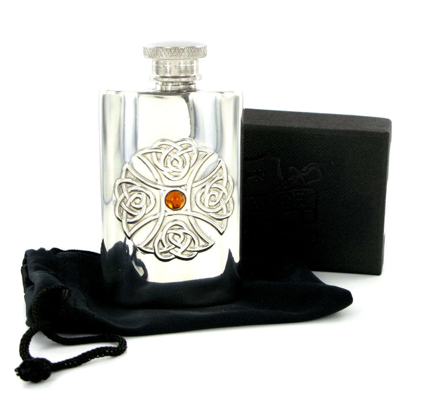 Ladies Pewter Hip Flask 2oz