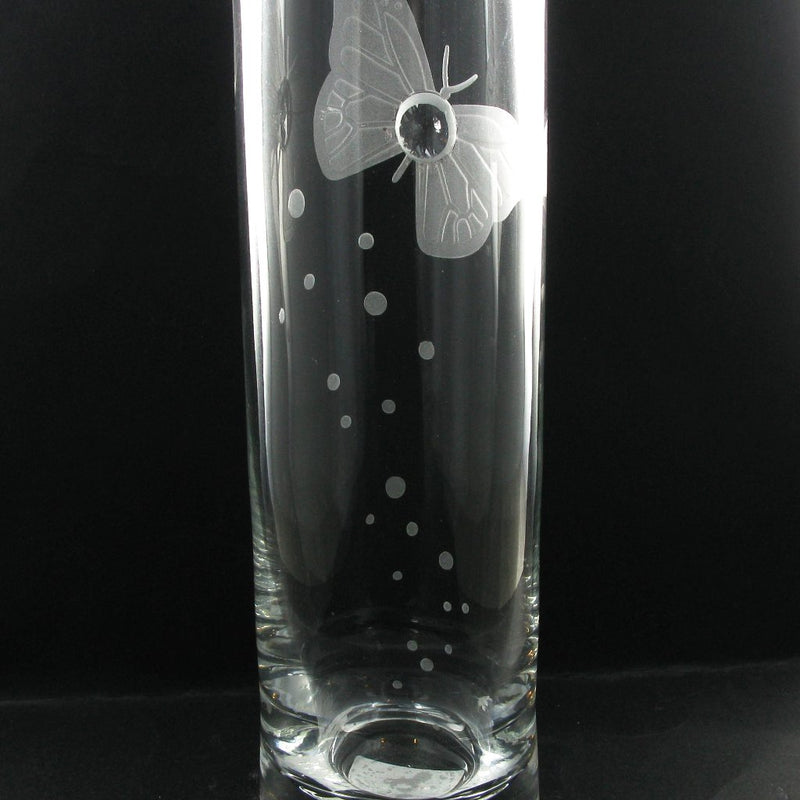 Nobile Swarovski Butterfly Round Vase - 19.5cm