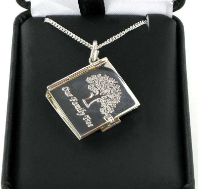 Family Tree Locket With 20" Curb Chain - Engraveitnow Ltd