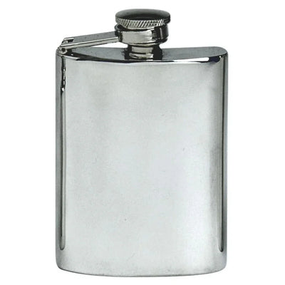 Pewter Hip Flask 4oz with Captive Lid - Engraveitnow Ltd