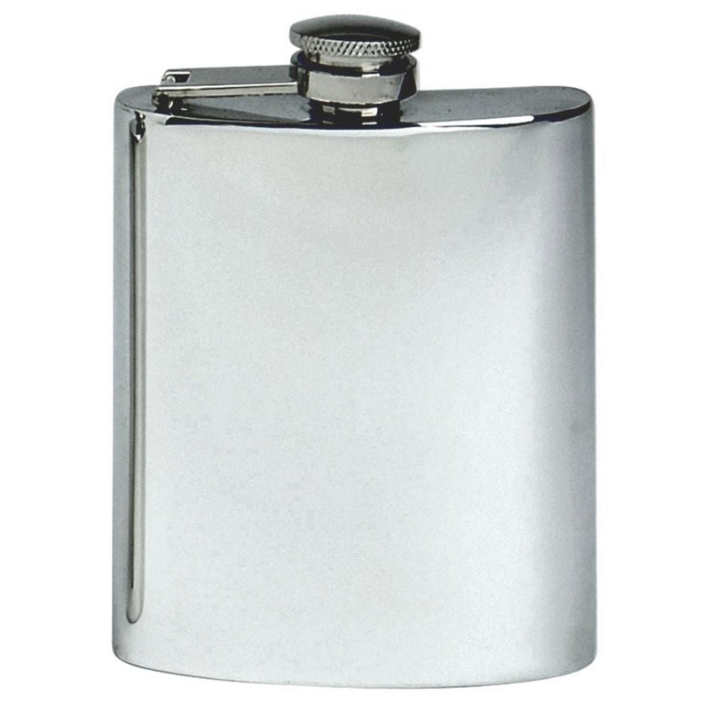 Pewter Hip Flask 6oz with Captive Lid