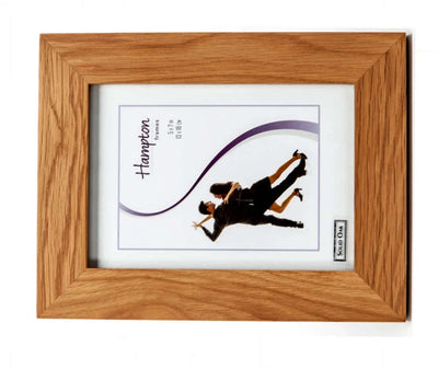 New England Solid Oak Wood 7" x 5" Landscape Photo Frame by Hampton - Engraveitnow Ltd