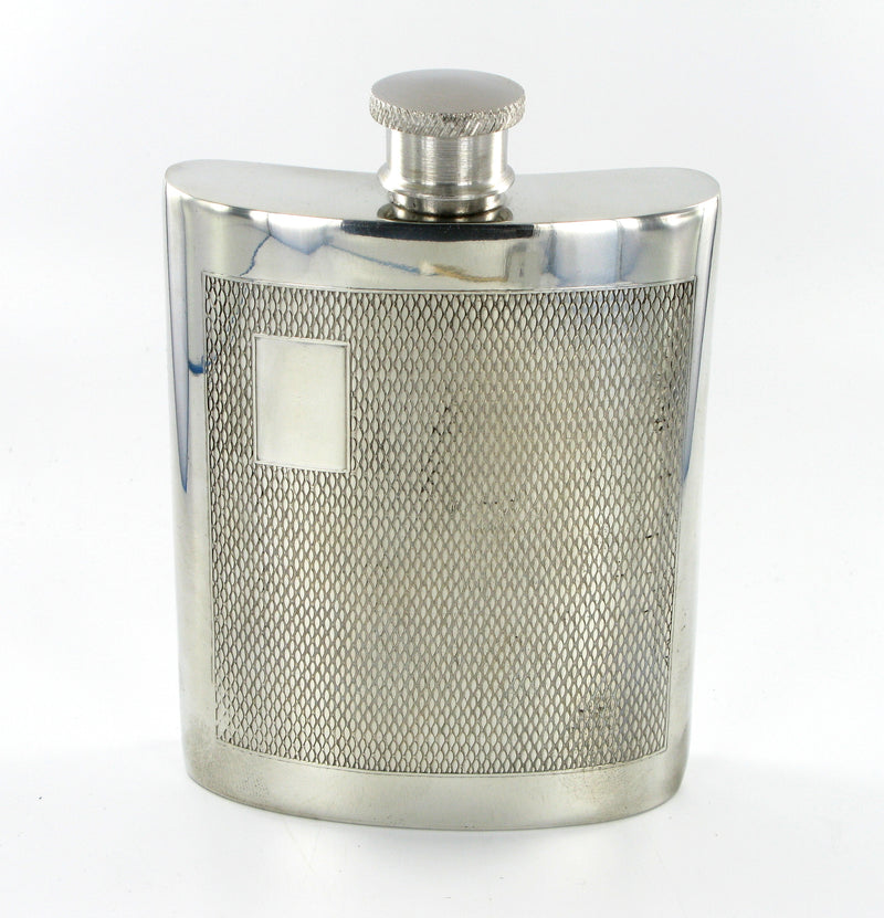 Pewter Classic Initials 6oz Flask