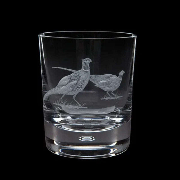 Dartington Crystal Engraved Pheasant Tumbler