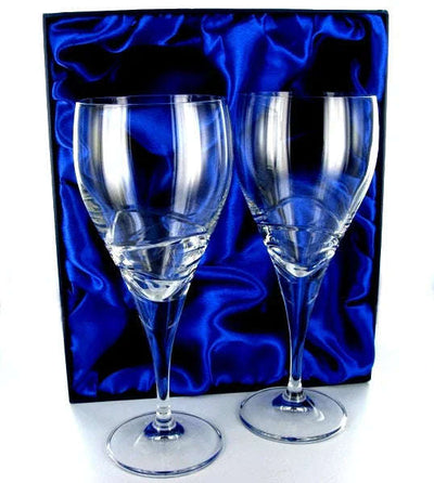 Verona Wine Goblet Pair with Presentation Box & Free Engraving - Engraveitnow Ltd