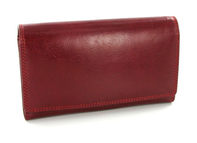 Visconti Monza MZ12 Maria Italian Red Leather Purse - Engraveitnow Ltd