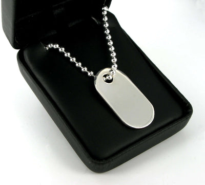 Dog Tag & 20" Ball Chain with Presentation Box - Engraveitnow Ltd