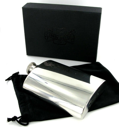Pewter Hip Flask 6oz Plain - Engraveitnow Ltd