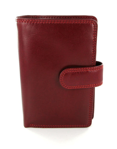 Visconti Monza MZ11 Venice Italian Red Leather Purse - Engraveitnow Ltd