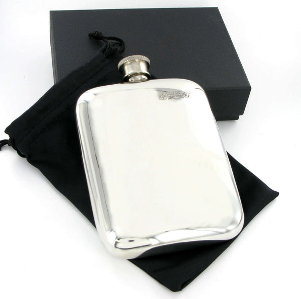 Pewter Hip Flask 6oz Cushion