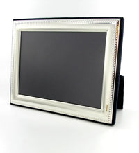 Solid Silver Photo Frame Bead Edge 7"x5" Landcape 6574EX