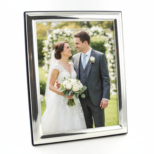 Solid Silver Photo Frame Plain Edge 7" x 5" Portrait 6603EX