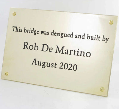 Polished Brass Plate 8" x 6" - Engraveitnow Ltd