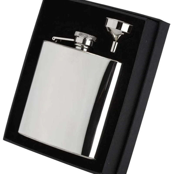 Hip Flask Polished Steel 6oz
