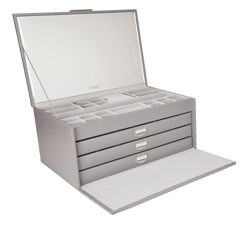 Dulwich Designs Notting Hill Grey Extra-Large Jewellery Box 71177