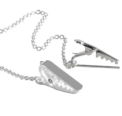 Napkin Holder Chained Croc Clips Style 925 solid silver 8760 - Engraveitnow Ltd