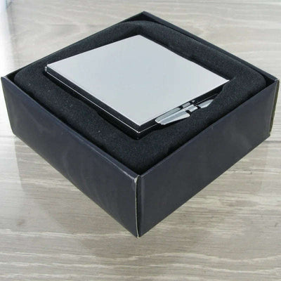 Ladies Mirror Square Silver Plated - Engraveitnow Ltd