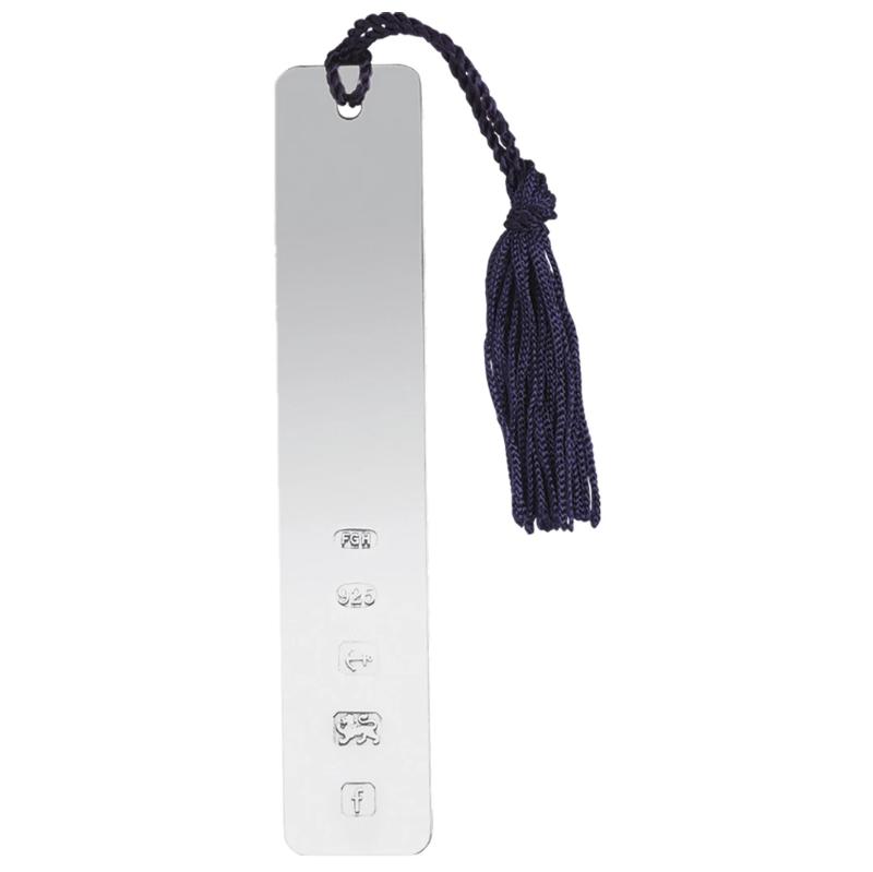 Long Solid Silver Bookmark with Tassle 8493