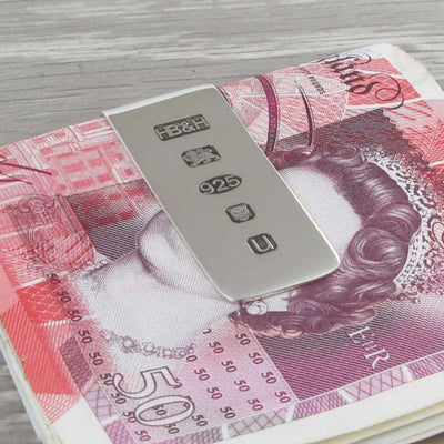 Money Clip Feature Hall Mark 925 Solid Silver 8533 - Engraveitnow Ltd