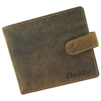 Personalised Leather Wallet 867 Soft Brown Distressed Leather Wallet