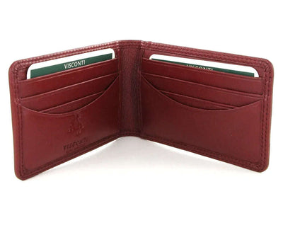 Visconti Heritage HT5 Nelson Soft Red Leather Credit Card Holder - Engraveitnow Ltd