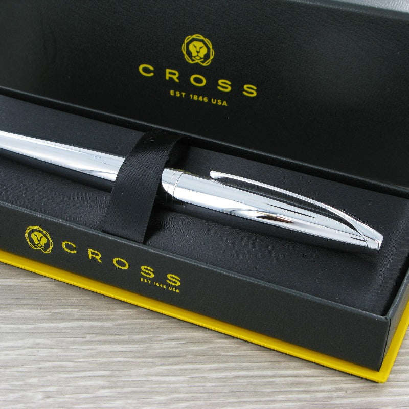 Personalised Cross 886-2ms ATX Pure Chrome Fountain Pen Engraveitnow Ltd