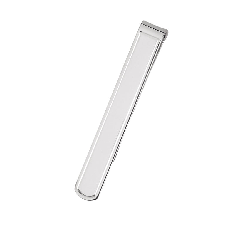 Tie Slide Plain Solid Silver with Presentation Box 8862