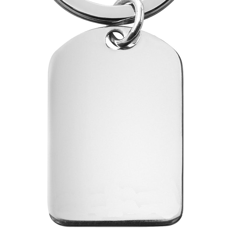 Hallmarked Silver 36mm Round Topped Keyring 9167