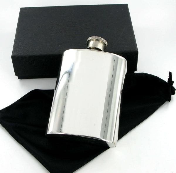 Pewter Hip Flask 4oz Plain