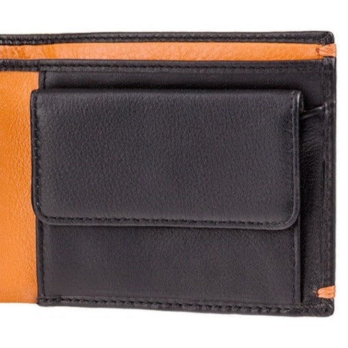 Visconti Montreux AP62 black Orange - Cash & Coin Wallet
