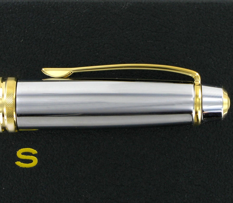 Engraved Cross AT452-6 Bailey Chrome and Gold Ballpoint Pen