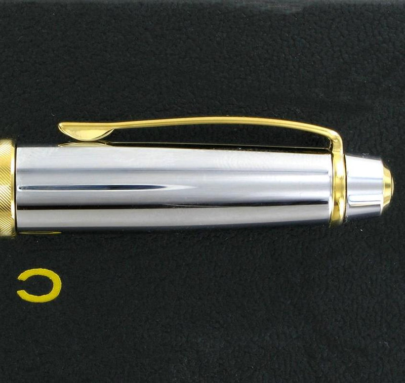 Engraved Cross AT0452-6 & AT0456-6 Bailey Medalist Chrome and Gold Pen Set