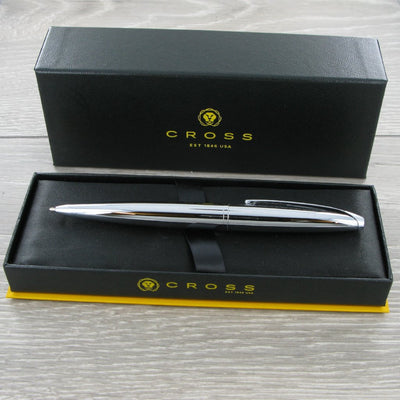Personalised Cross 882-2 ATX Pure Chrome Ballpoint Pen Engraveitnow Ltd