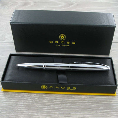 Personalised Cross 885-2 ATX Pure Chrome Rollerball Pen Engraveitnow Ltd