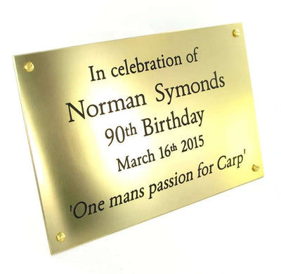 Polished Brass Plate 6" x 4" - Engraveitnow Ltd