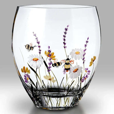 Nobile Bees & Blooms Curved Vase - 21cm - Engraveitnow Ltd