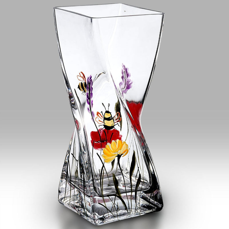 Nobile Bees & Poppy Twist Vase - 20cm