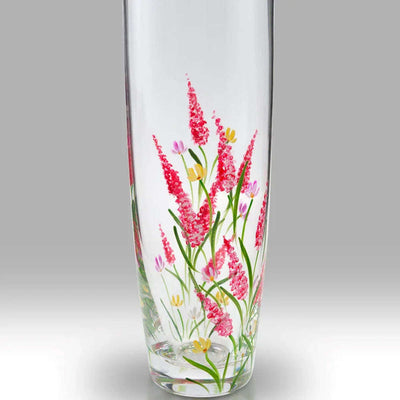 Nobile Cerise Elysian Cylinder Vase - 25cm - Engraveitnow Ltd