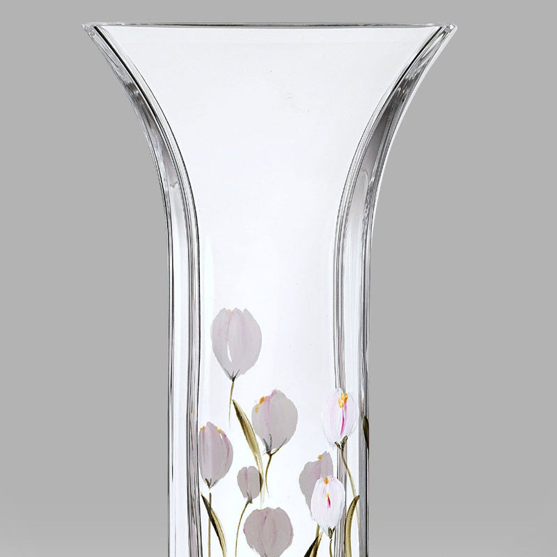 Nobile Crocus Lotus White Flared Vase - 22.5cm