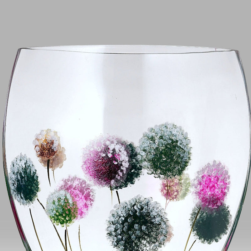 Nobile Dahlia Pom-Pom Curved Vase - 21cm