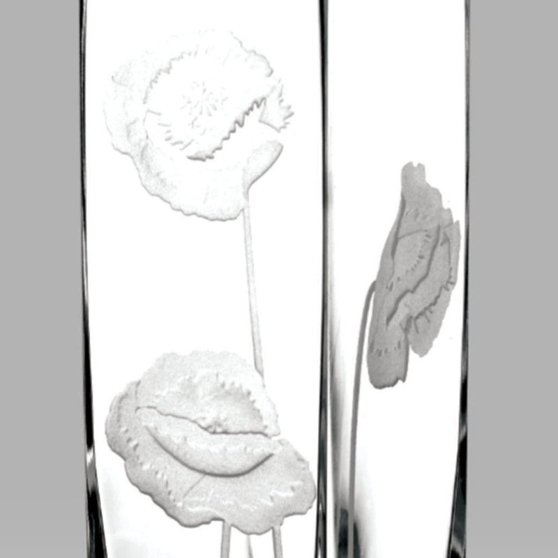 Nobile Poppy Deep Cut Vase - 21cm