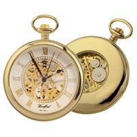 Open Face Pocket Watch Gold Plated with chain GP1030