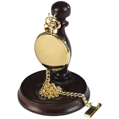 Gold Plated Full Hunter Pocket Watch by Burleigh complete with Stand GP1924 - Engraveitnow Ltd